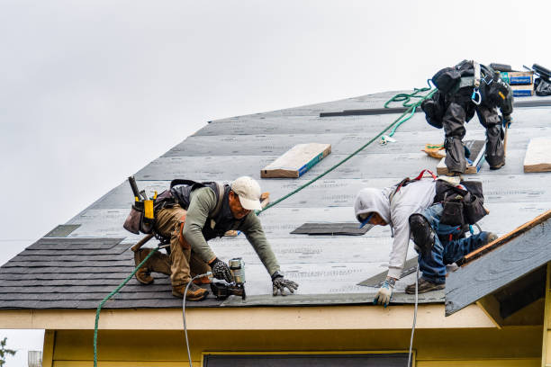 Professional Gutter Installation technician working in Clinton, IN